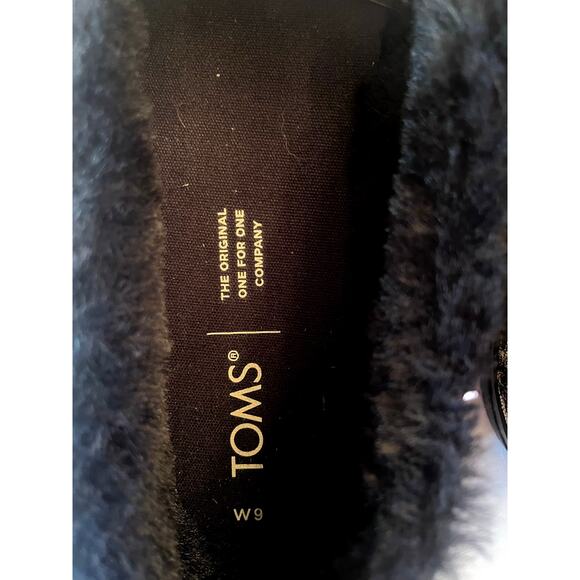 Tom’s Alpargata Black Floral Brocade Slip-On Women size 9 - Picture 4 of 7